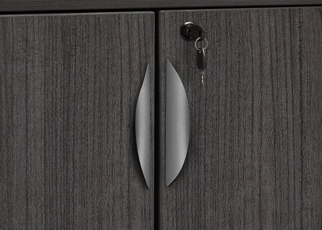 Cherry Lateral File with Stackable Storage Cabinet K2593