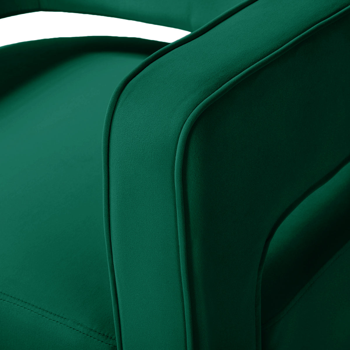 Green Velvet Swivel Accent Chair with Gold Metal Base D182364