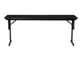 Rectangular Folding Table Black Granite Black Base D151992