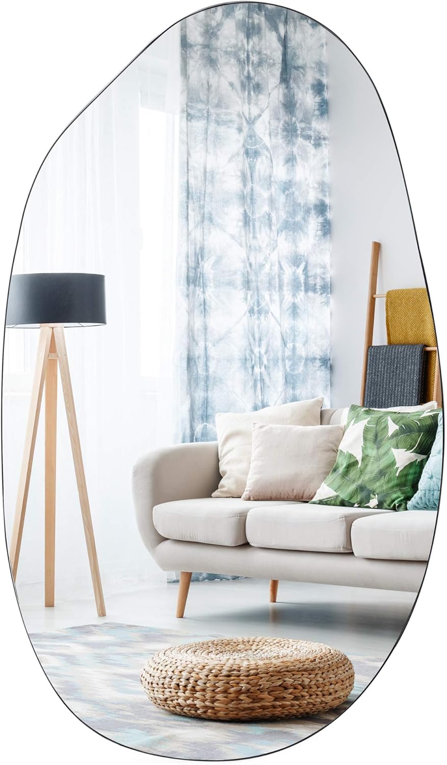 Asymmetrical Wall Mounted Mirror, 19.7 x 20.5 Inches E134
