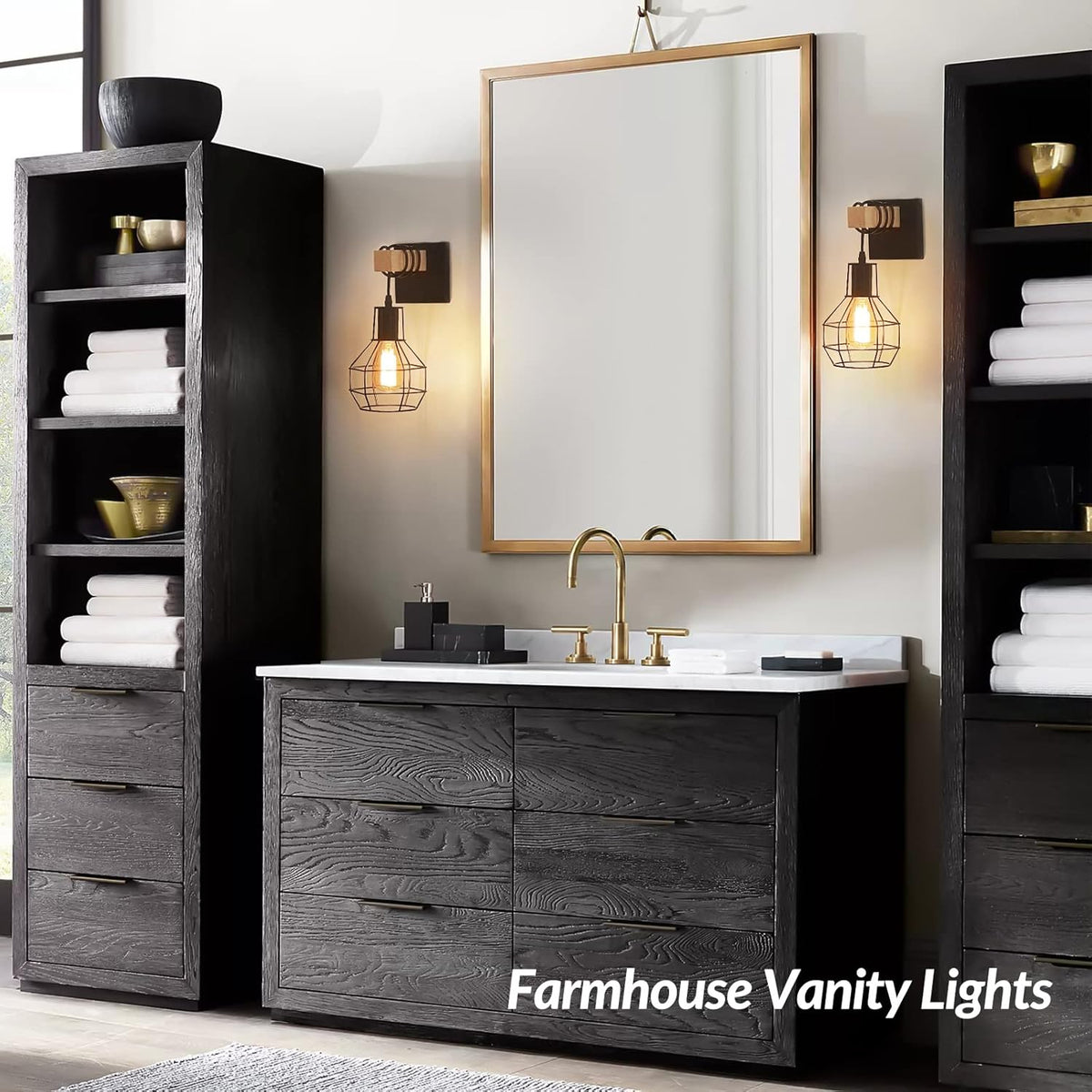 Black Wall Sconces Set of 2 I676
