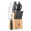 15-Piece High Carbon Stainless Steel Knife Set with Bamboo Storage Block B770