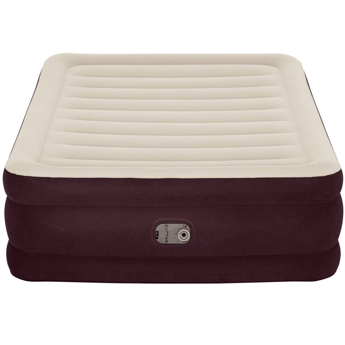 Maroon Queen Air Mattress with Built-in Pump J8158
