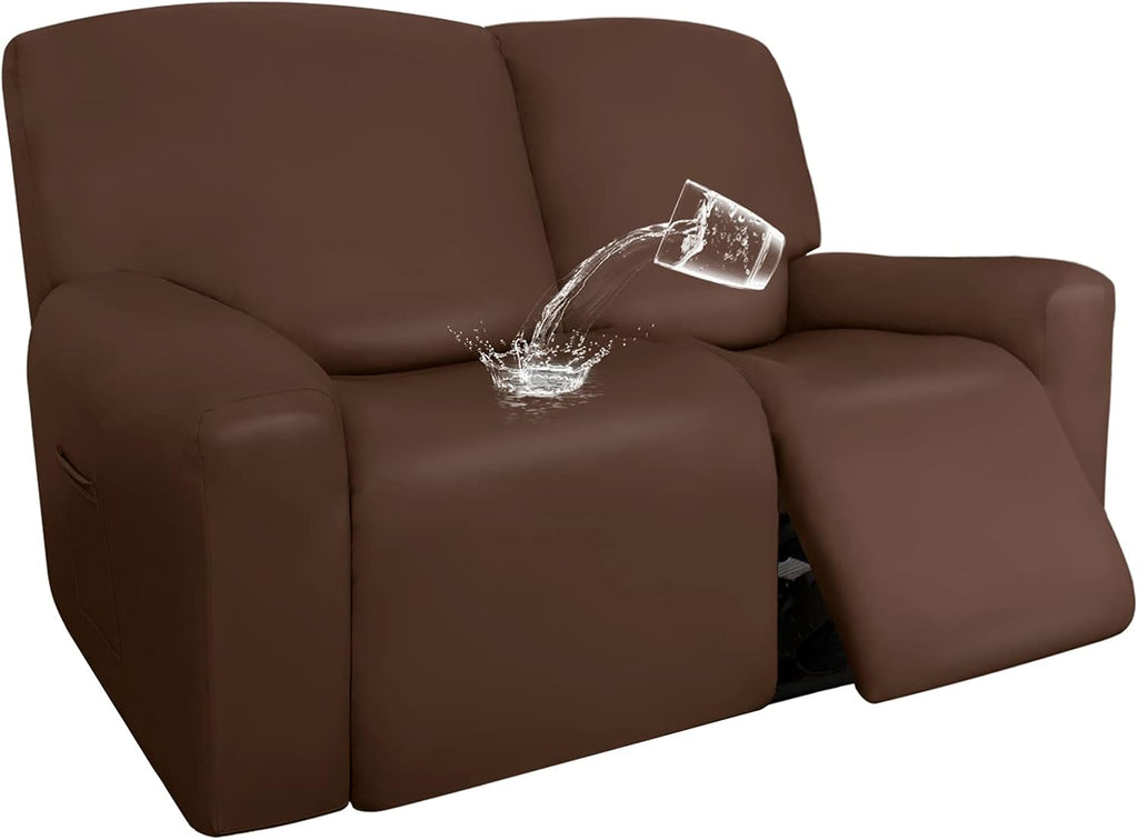 Navy 6 Pieces Stretch Recliner Loveseat Slipcovers G544563