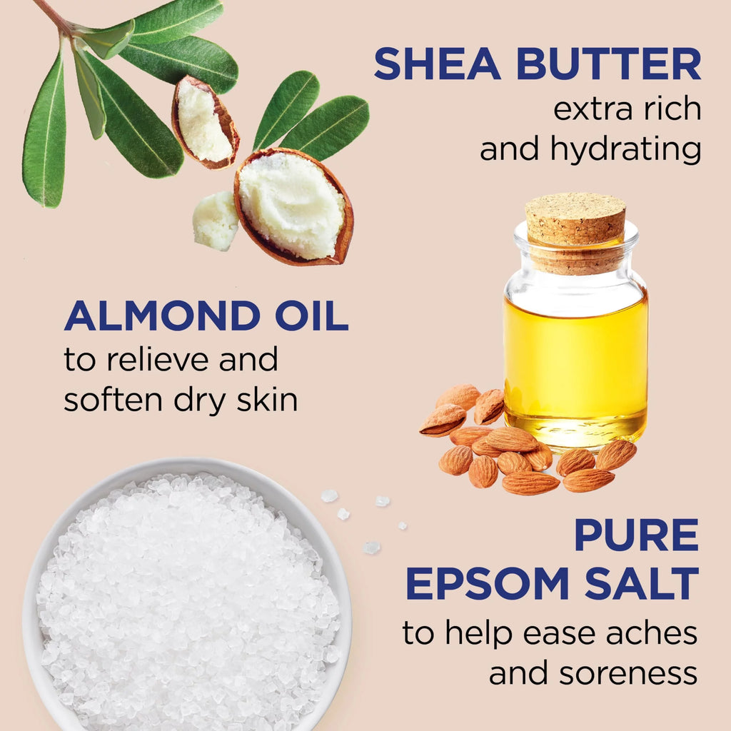 Body Wash With Epsom Salt, Shea Butter & Almond Oil, 24 Fl Oz (Pack Of 4) K51699