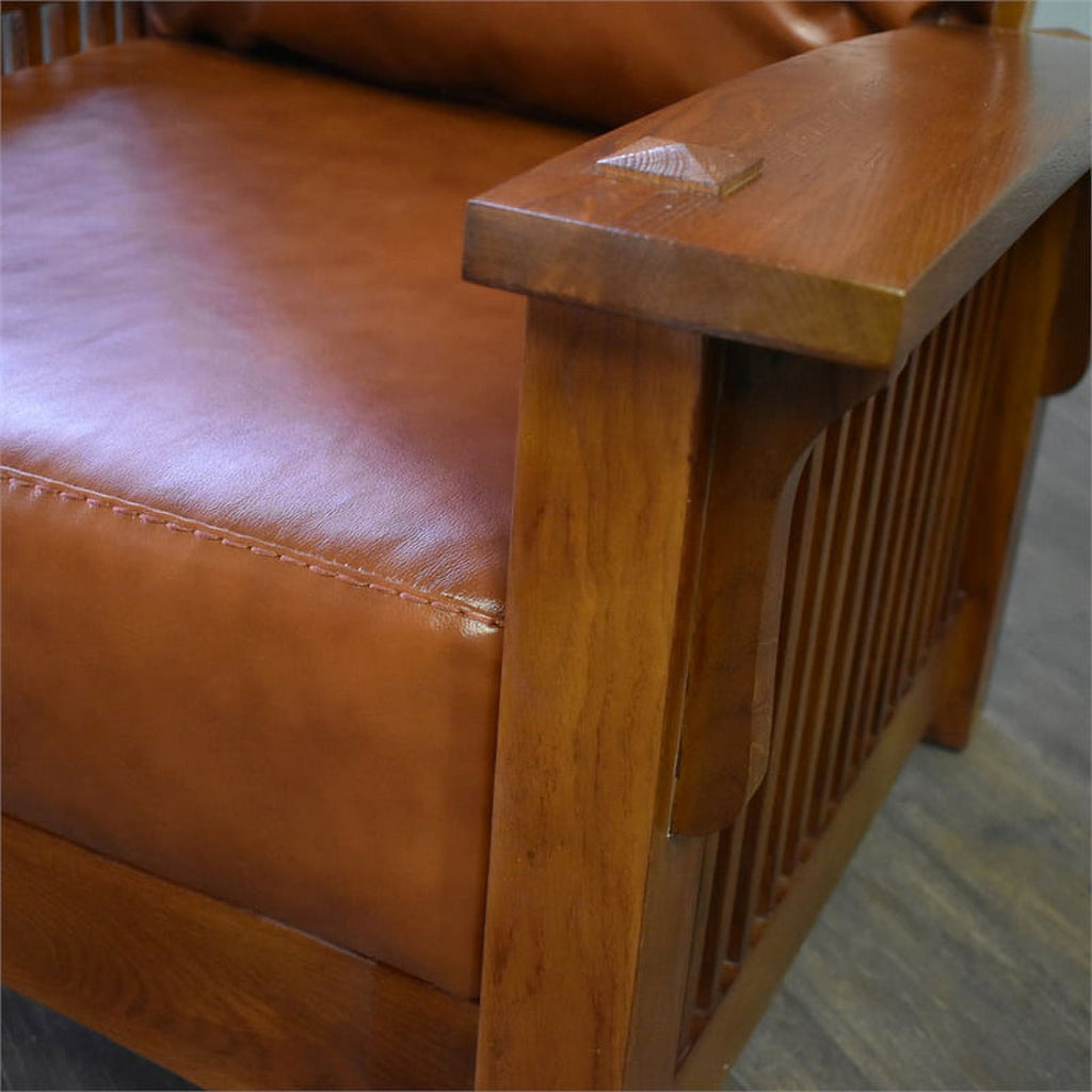Reddish Brown Leather Morris Chair C802517