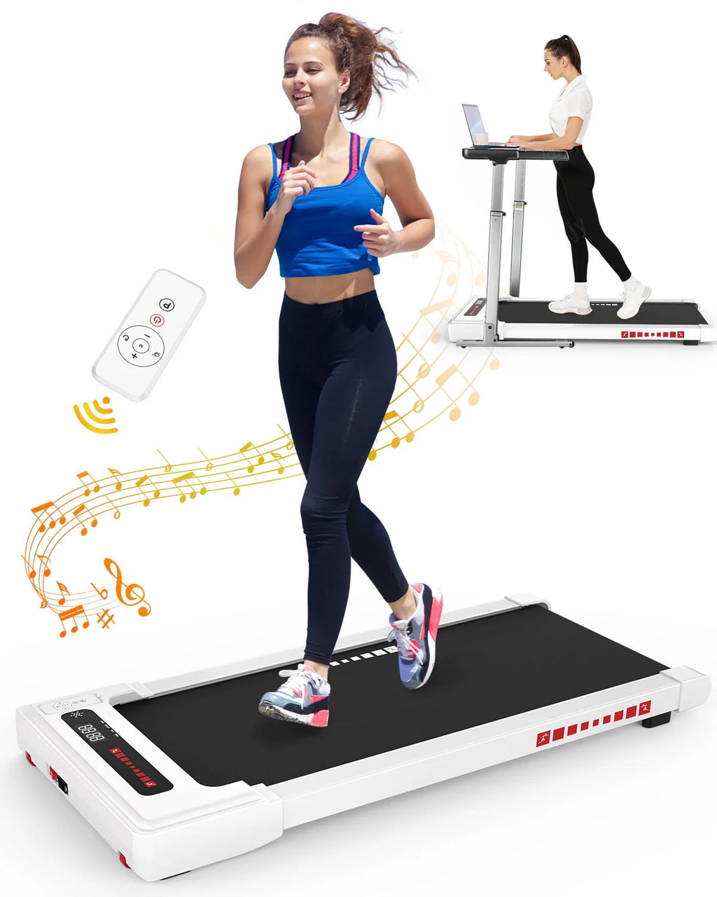Electric Treadmill 2.5HP Portable Walking Machine with Bluetooth W261099