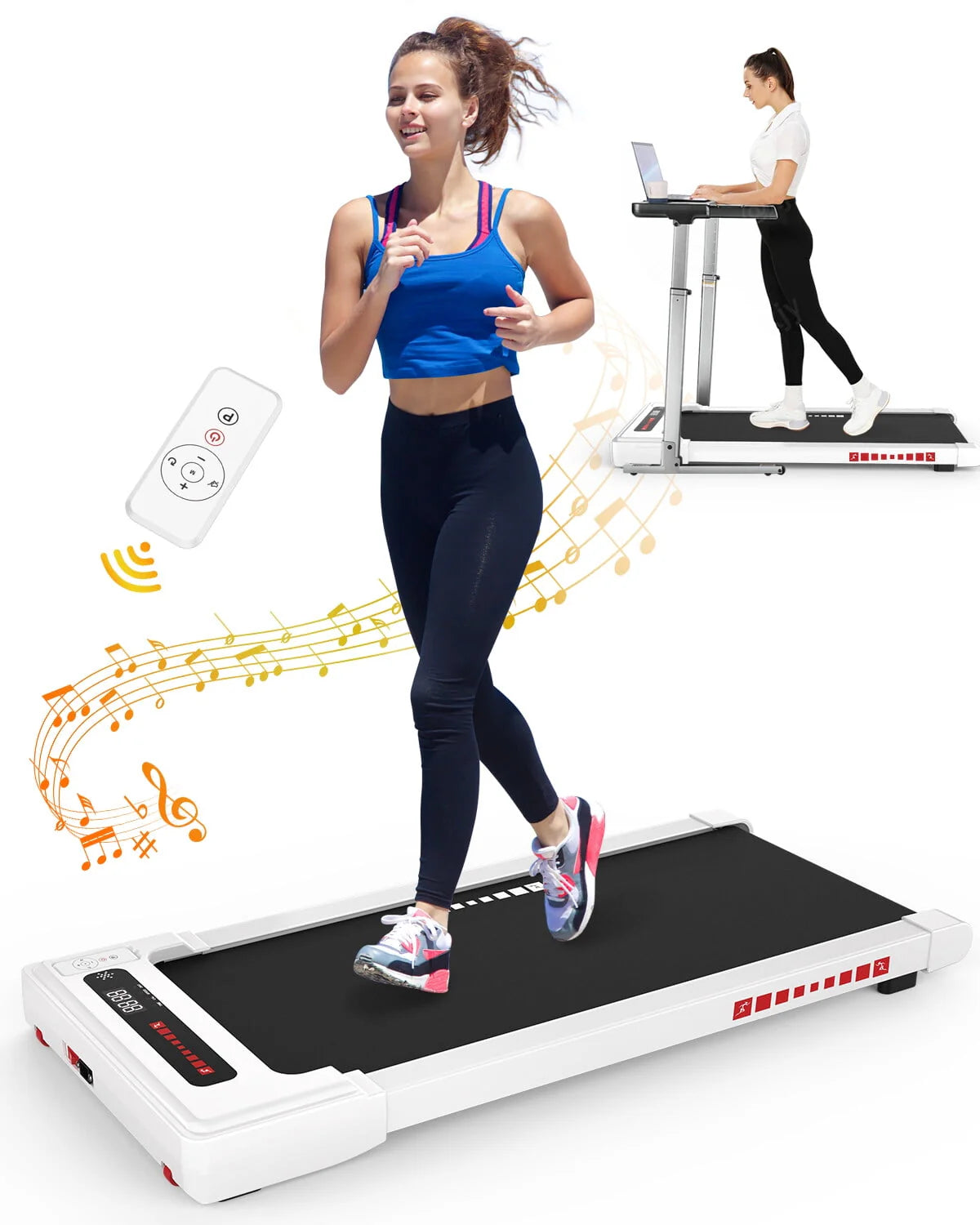 Electric Treadmill 2.5HP Portable Walking Machine with Bluetooth W261099