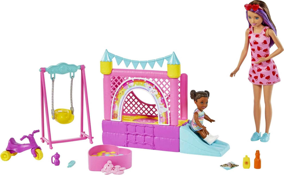 Bounce House Playset with Dolls & Accessories J467
