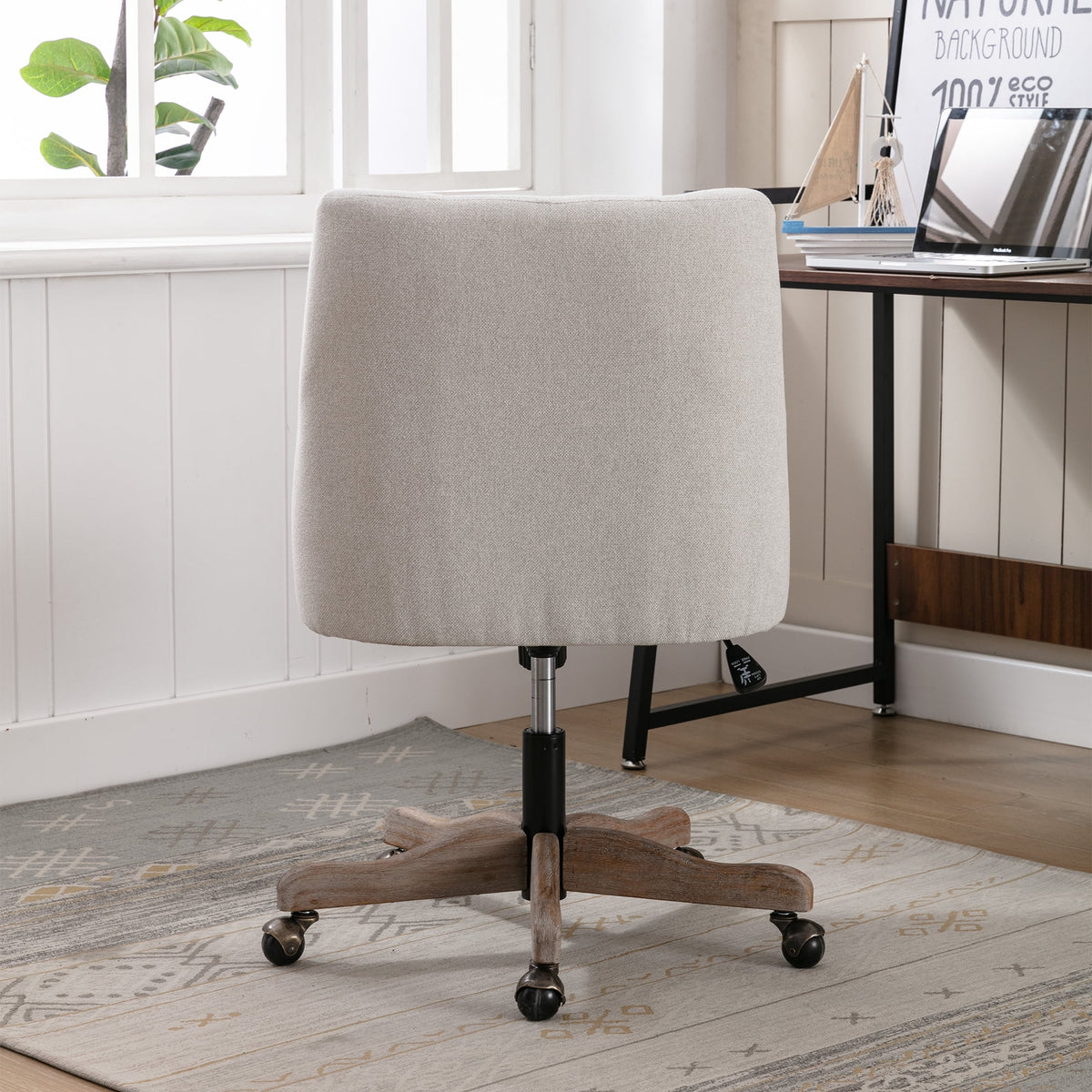Beige Swivel Shell Chair A8260