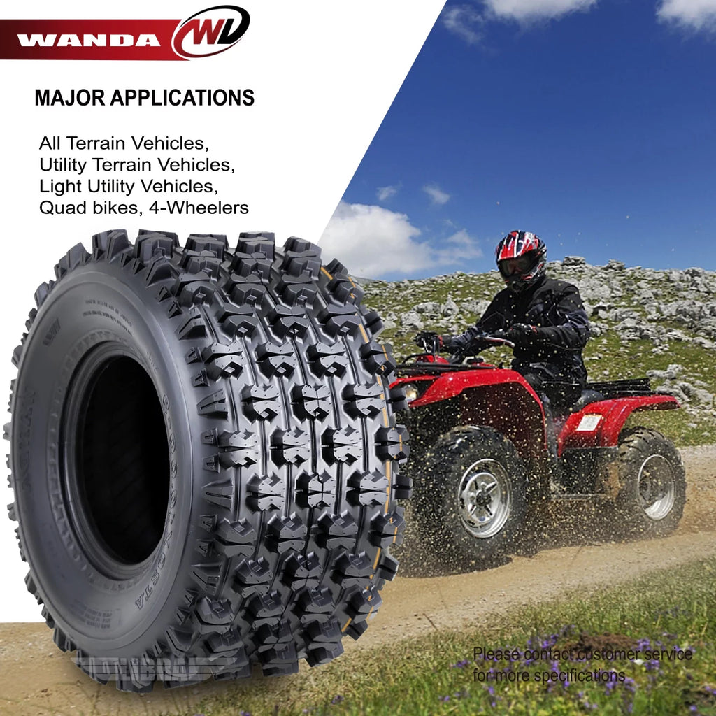 Set of 2 UTV ATV Tires 20x7-8 4PR Z7009