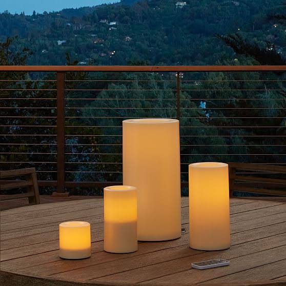 Flicker Flameless Remote Pillar Candle, Set of 5 U2778