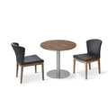 Black Faux Leather Wide Side Chair V680