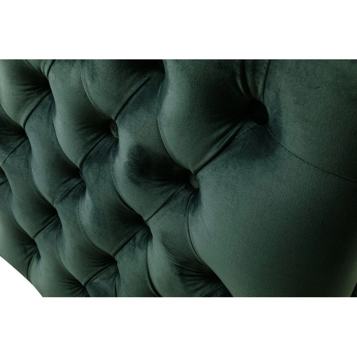 Green Velvet Accent Chair with Pillow C9271