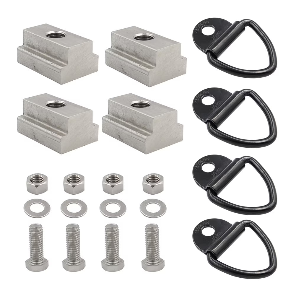 Tie Down Rings Trailer T Slot Ring Anchors Cargo Bed Bolt Truck Anchor Trailers Hook Nuts Cap Socket Deck I141735