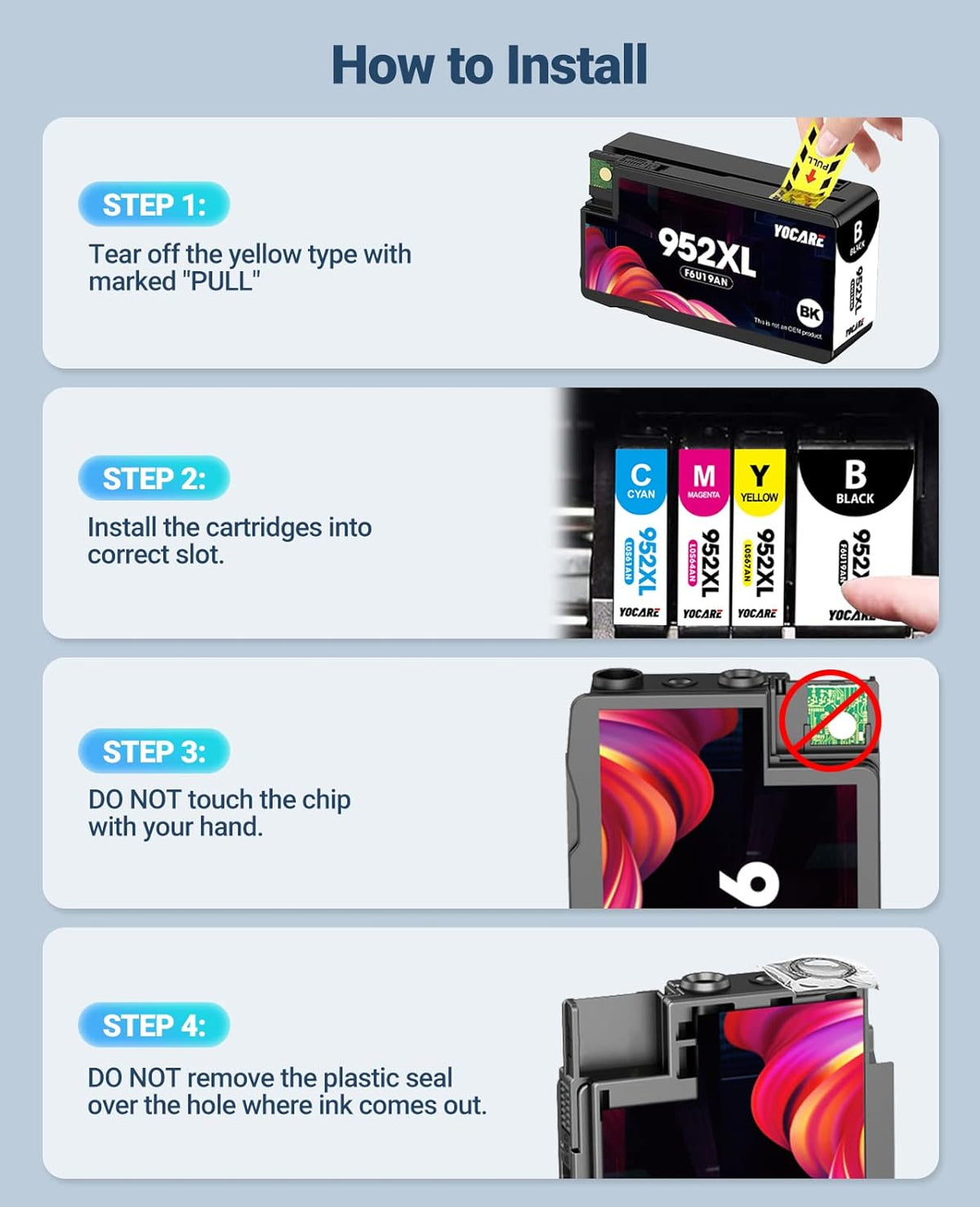 Ink Cartridges 4 Pack (1 Black, 1 Cyan, 1 Magenta, 1 Yellow) Z888