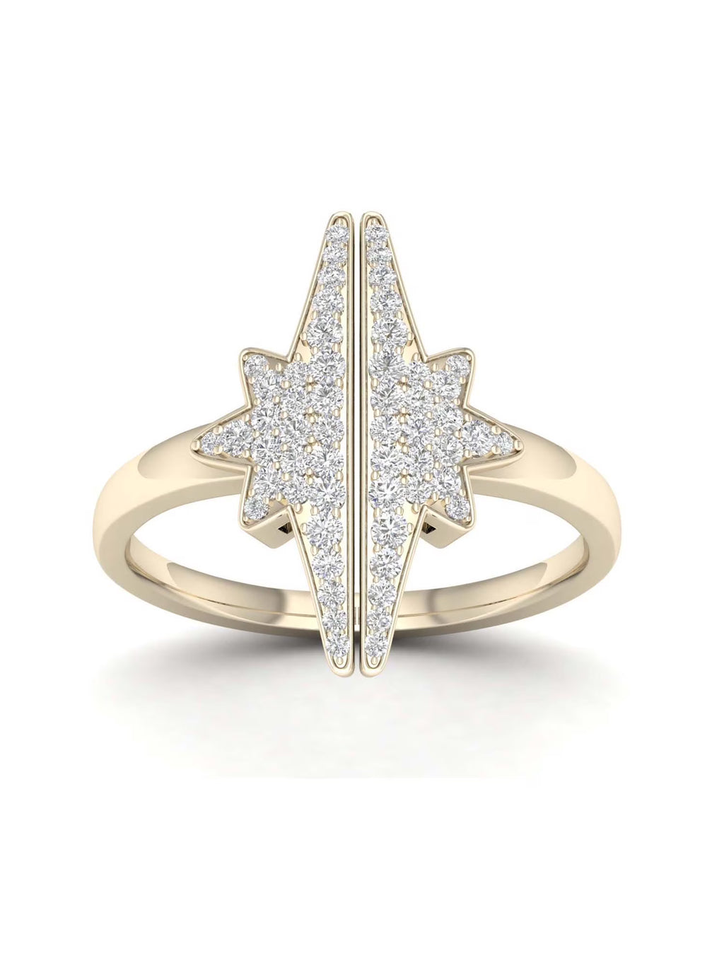 10K Yellow Gold Star Ring J7153