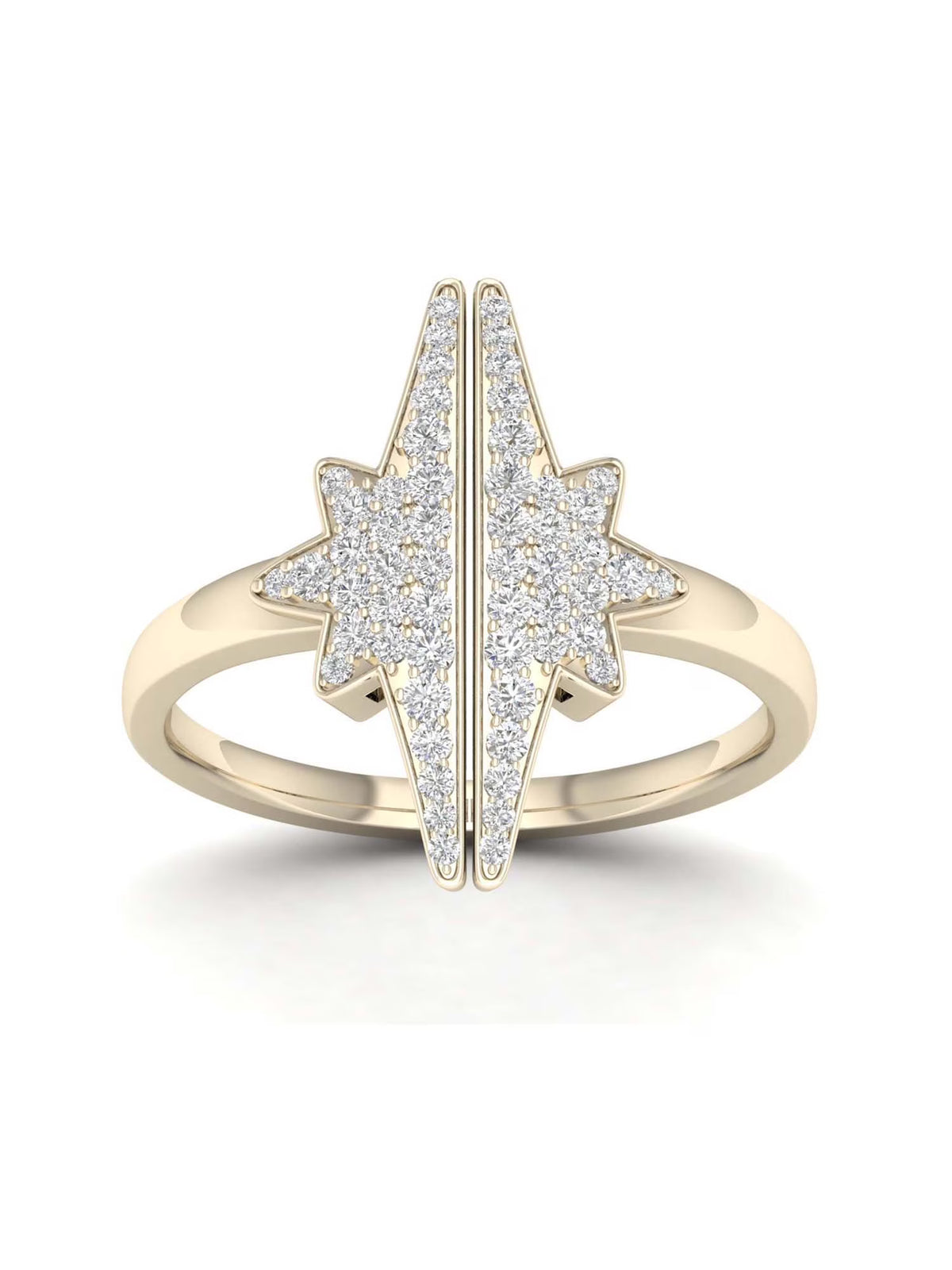 10K Yellow Gold Star Ring J7153