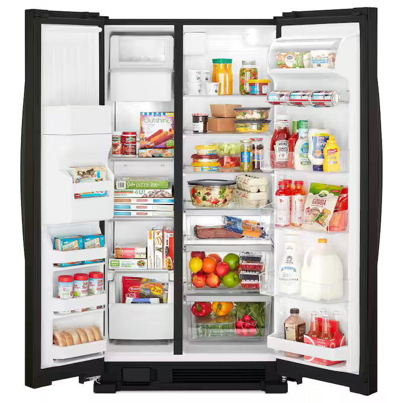 Black Stainless Side by Side Refrigerator Y589627
