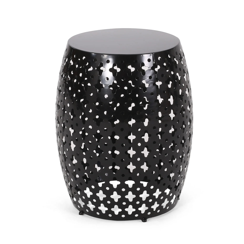 Black Metal Outdoor Side Table L37811