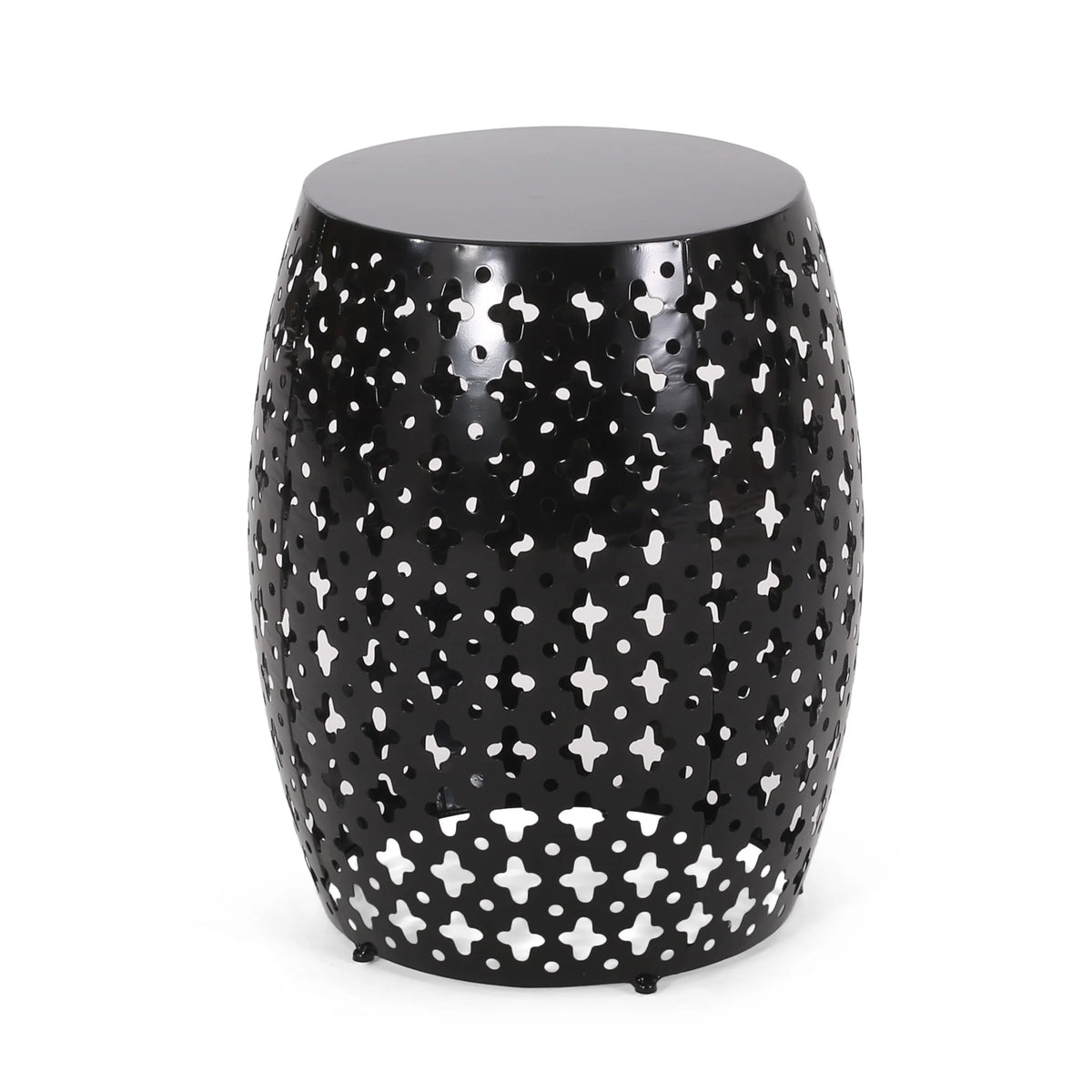Black Metal Outdoor Side Table L37811