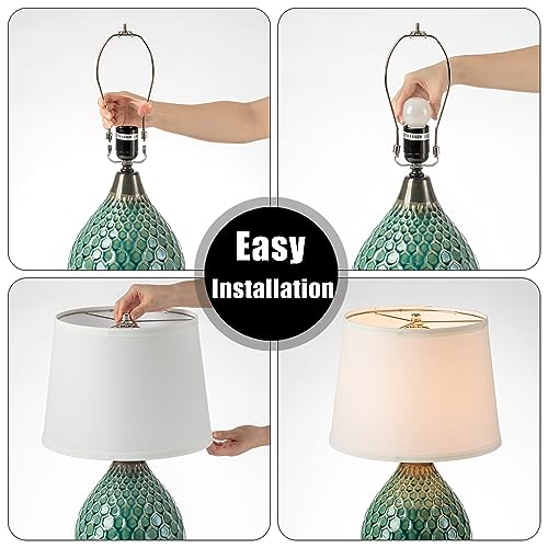 Linen Drum Lamp Shades Set of 2, 11 x 13 x 10 inch J90882