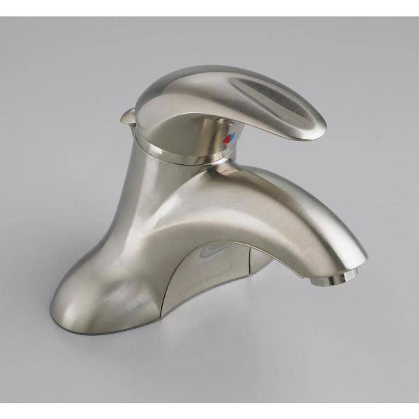 Bathroom Centerset Faucet Satin Nickel V874992