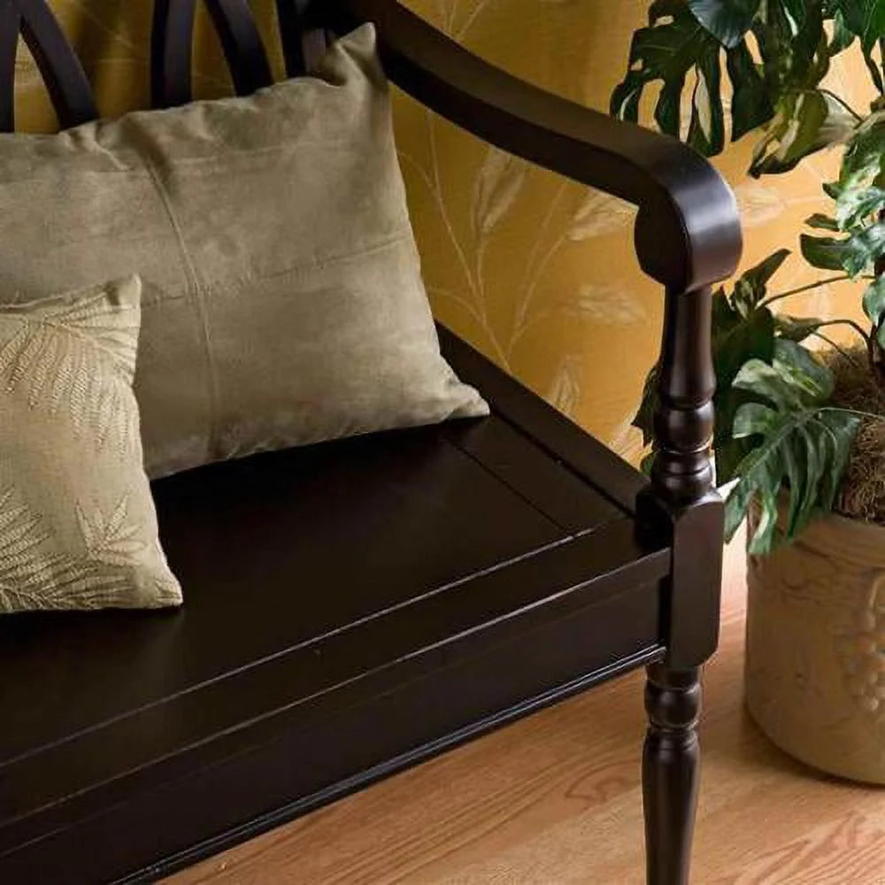 Antique Black Bench P14079