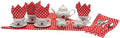 Porcelain Tea Set Basket Q227