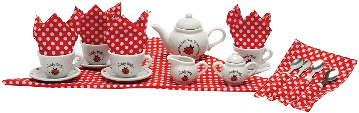 Porcelain Tea Set Basket Q227