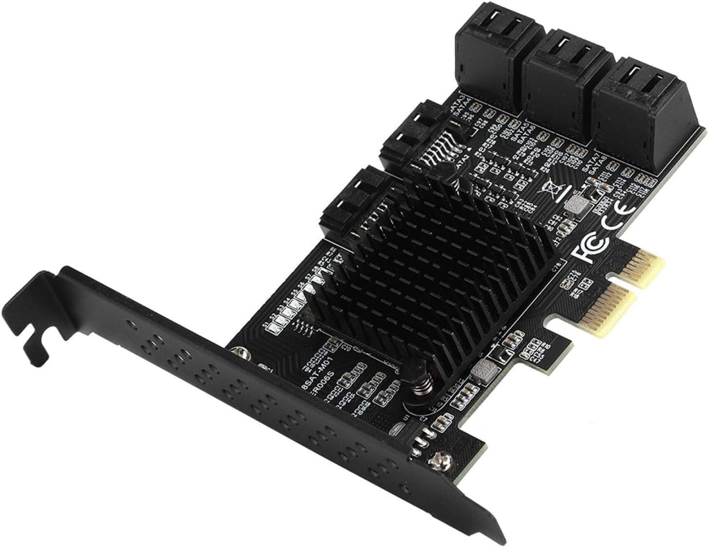 PCI-E to SATA3.0 Controller Expansion Card 8-Port, Pack of 2 Y227