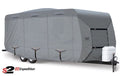 Outdoor Marine Grade Camper Travel Trailer Vehicle Cover Fits 23 to 24 Feet - Gray Q411691